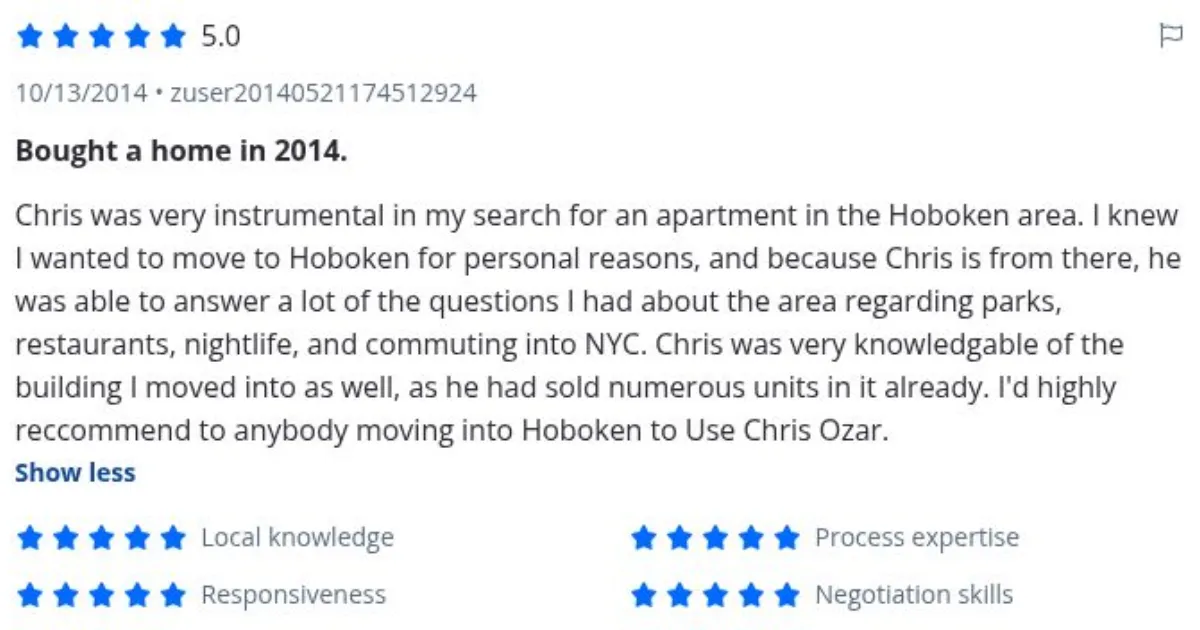 Zillow review by zuser20140521174512924, 10/13/2014, rated 5 of 5: Bought a home in 2014.